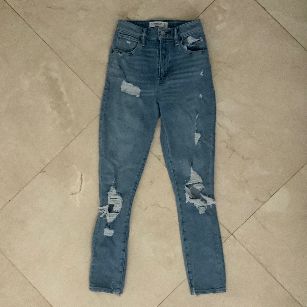 Abercrombie & Fitch - the super skinny ankle high rise - size 24 size 00 R - Picture 1 of 4